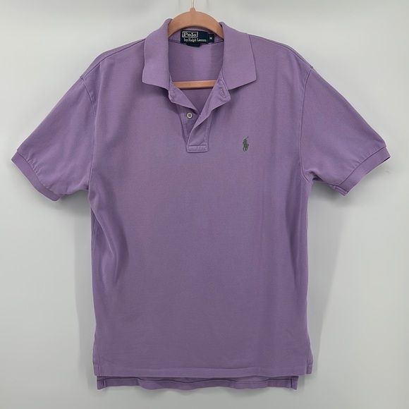 Polo by Ralph Lauren Purple Polo Short Sleeve Shirt Classic Design Sz Medium - Picture 1 of 12